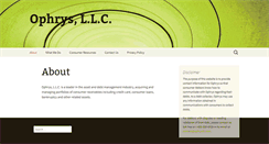 Desktop Screenshot of ophrysllc.com
